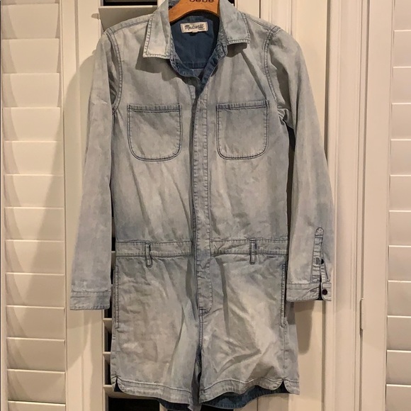 Madewell chambray shorts romper - Picture 2 of 5